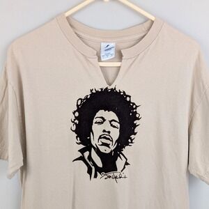 Vintage 2000's Jimmy Hendrix Felt Logo T-Shirt Size L